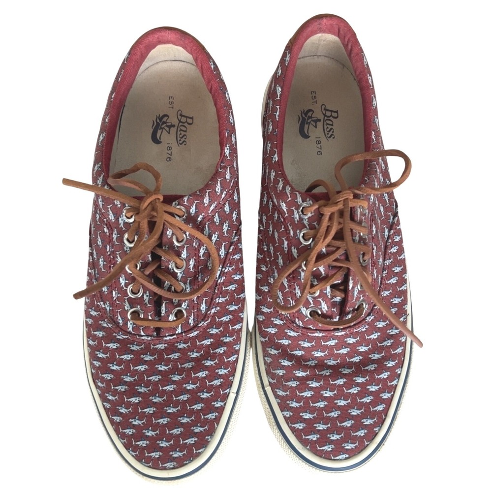 G. H. Bass Classic Compass SU 17 Shark Graphic Men's SZ: 9.5